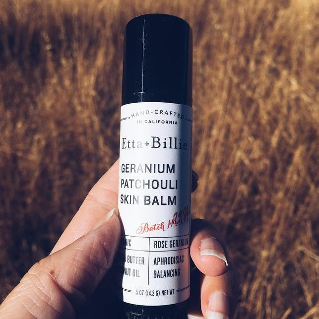 Geranium Patchouli Natural Skin Balm Stick - Etta + Billie